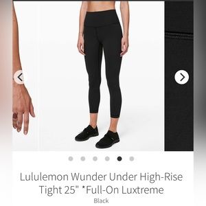 Lululemon Wunder Under High-Rise Legging 25" Full-On Luxtreme